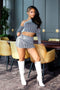Romanticizing Fall Knit Top & Skirt SET